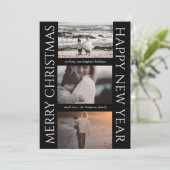 ミニマルエレガントスシンプルクリスマス写真コラージュ シーズンカード (スタンド正面)