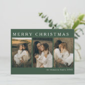 ミニマルエレガントスシンプルクリスマス4フォトモス シーズンカード (スタンド正面)