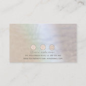 ミニマルエレガントスシンプルホログラム虹色 名刺 (裏面)