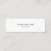 ミニマルエレガントスシンプルモダン金ゴールド線 スキニー名刺 (正面)