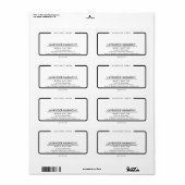 ミニマルエレガントスシンプル白黒 ラベル (フルシート)