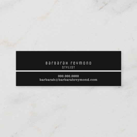 ミニマルエレガントスタイルの導入連絡法 スキニー名刺 (正面)