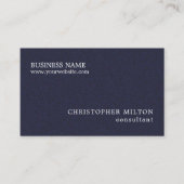 ミニマルエレガントステクスチャブルーホワイトコンサルタント 名刺 (正面)