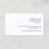 ミニマルエレガントステクスチャベージュブルーコンサルタント 名刺 (裏面)