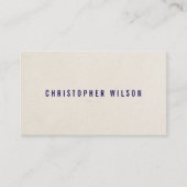 ミニマルエレガントステクスチャベージュブルーコンサルタント 名刺 (正面)