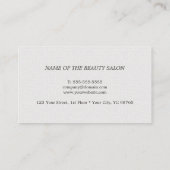 ミニマルエレガントステクスチャホワイトメイクアップアーティスト 名刺 (裏面)