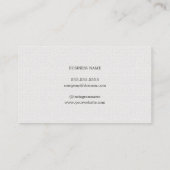 ミニマルエレガントステクスチャホワイトメイクアップアーティスト 名刺 (裏面)