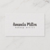 ミニマルエレガントステクスチャホワイトメイクアップアーティスト 名刺 (正面)