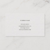 ミニマルエレガントステクスチャホワイトメイクアップアーティスト 名刺 (裏面)