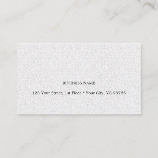 ミニマルエレガントステクスチャホワイト弁護士 名刺 (裏面)