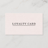 ミニマルエレガントステクスチャライトピンク美しい ロイヤリティカード (正面)