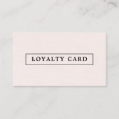 ミニマルエレガントステクスチャライトピンク美しい ロイヤリティカード (正面)