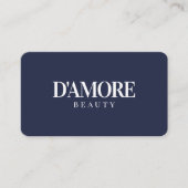 ミニマルエレガントスネイビーブルータイポグラフィ 名刺 (正面)