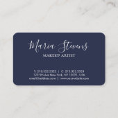 ミニマルエレガントスネイビーブルータイポグラフィ 名刺 (裏面)