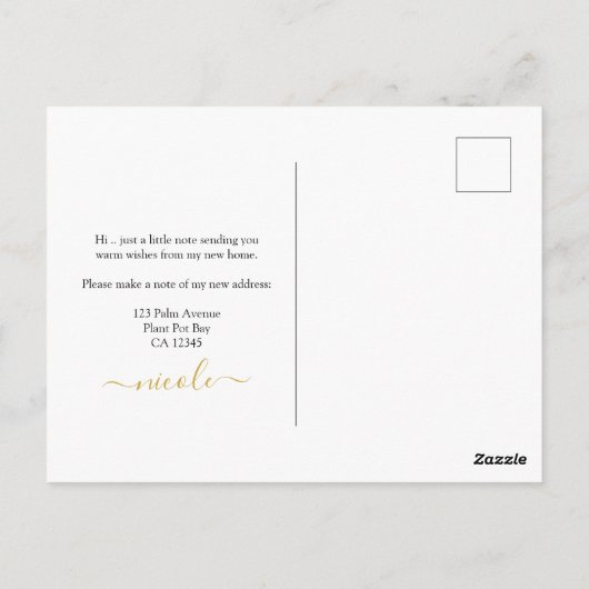 ミニマルエレガントスネーク工場の移動発表 ポストカード (裏面)