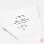 ミニマルエレガントスパ美しい製品ラベル ラウンドシール (封筒)