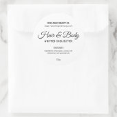 ミニマルエレガントスパ美しい製品ラベル ラウンドシール (バッグ)