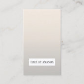 ミニマルエレガントスフェイクシルバーホワイト美容師 名刺 (正面)