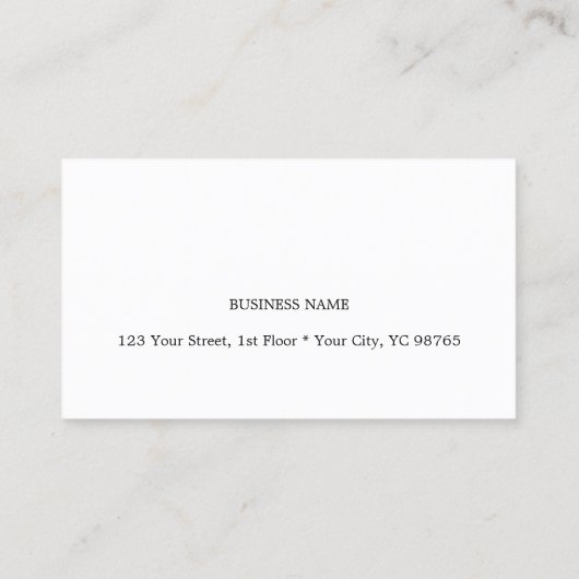 ミニマルエレガントスフェイクシルバー弁護士 名刺 (裏面)