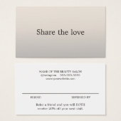 ミニマルエレガントスフェイクシルバー美しいサロン (正面&裏面)