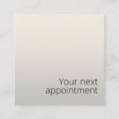 ミニマルエレガントスフェイクシルバー美しいサロン 予約カード (正面)