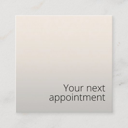 ミニマルエレガントスフェイクシルバー美しいサロン 予約カード (正面)