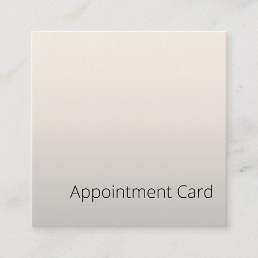 ミニマルエレガントスフェイクシルバー美しいサロン 予約カード (正面)