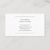 ミニマルエレガントスフェイク金ゴールドはさみ美容師 名刺 (裏面)