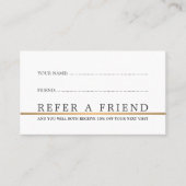 ミニマルエレガントスフェイク金ゴールドラインフレンド参照 紹介カード (正面)