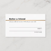 ミニマルエレガントスフェイク金ゴールドラインフレンド参照 紹介カード (正面)