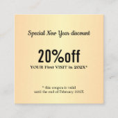 ミニマルエレガントスフェイク金ゴールド白美しい 割引カード (正面)