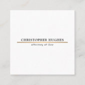 ミニマルエレガントスフェイク銅線弁護士 スクエア名刺 (正面)