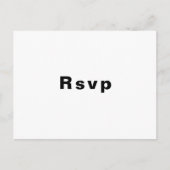 ミニマルエレガントスフォーマルウェディング出欠 ポストカード (正面)