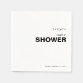 ミニマルエレガントスフォーマルベビーシャワーナプキン スタンダードカクテルナプキン (正面)