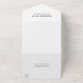 ミニマルエレガントスフォーマルベビーシャワー オールインワン招待状 (外側)