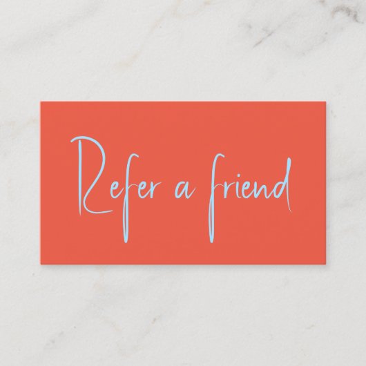 ミニマルエレガントスフレッシュオレンジ色 紹介カード (正面)