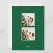 ミニマルエレガントスフレームファミリークリスマス3写真 シーズンカード (裏面)