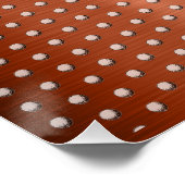 ミニマルエレガントスブラッシュコパーゴルフデザイン ポスター (コーナー)