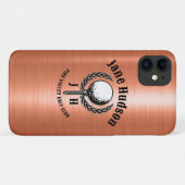 ミニマルエレガントスブラッシュコパーゴルフデザイン Case-Mate iPhoneケース (裏面(横))