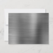 ミニマルエレガントスブラッシュメタルシルバーグレー ノートカード (裏面)