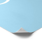 ミニマルエレガントスブルーボーイバプテスムウェルカム ポスター (角)