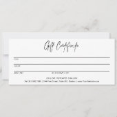 ミニマルエレガントスミニマルモダンギフト証明書 (正面)