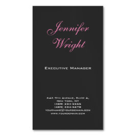 ミニマルエレガントスモダングレイフェミニンク マグネット名刺