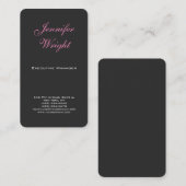 ミニマルエレガントスモダングレイフェミニンク 名刺 (正面/裏面)