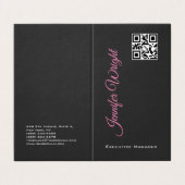 ミニマルエレガントスモダングレーのプレーンQRコード 名刺 (外部フラット)