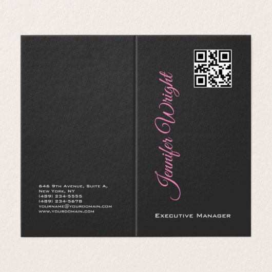 ミニマルエレガントスモダングレーのプレーンQRコード 名刺 (外部フラット)