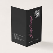 ミニマルエレガントスモダングレーのプレーンQRコード 名刺 (外部)