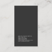ミニマルエレガントスモダングレーのプレーンQRコード 名刺 (裏面)