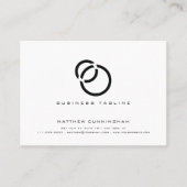 ミニマルエレガントスモダンシンプルのロゴとQRコード 名刺 (正面)