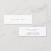 ミニマルエレガントスモダンシンプルグレーホワイト平野 スキニー名刺 (正面/裏面)